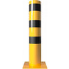 Stootpaal rond 193 x 1000 mm geel zwart voetplaat