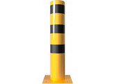 Stootpaal rond 193 x 1000 mm geel zwart voetplaat