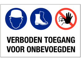 PP bord verboden toegang 3 picto
