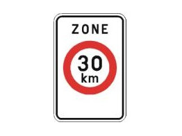 F4a 30 km verkeersbord SB250 400 x 600 mm klasse 2