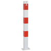 Paal vierkant 70 x 900 mm wit rood voetplaat