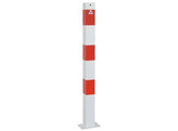 Paal vierkant 70 x 900 mm wit rood voetplaat