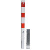 Paal vierkant 70 x 900 mm wit rood wegneembaar incl. bodemhuls