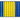 Stadshek 2060 x 1070 mm blauw geel