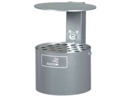 Professionele galva asbak met cover 4 liter muurmontage