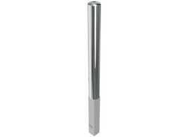 Stootpaal rond 76 x 900 mm RVS wegneembaar