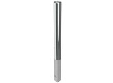 Stootpaal rond 76 x 900 mm RVS wegneembaar
