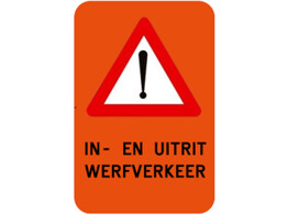 A51 in en uit werfverk. SB250 600 x 900 mm fluo oranje klasse 3