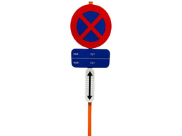 E3 parkeerverbod SB250 Xd dubbel ALU gemonteerd