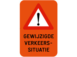 A51 gew. verkeers. SB250 600 x 900 mm fluo oranje klasse 3
