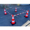 Kegeltelescoop rood wit 120 - 200 cm uittrekbaar