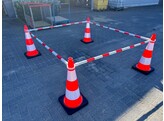 Kegeltelescoop rood wit 120 - 200 cm uittrekbaar