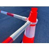 Kegeltelescoop rood wit 120 - 200 cm uittrekbaar
