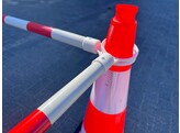 Kegeltelescoop rood wit 120 - 200 cm uittrekbaar