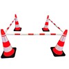 Kegeltelescoop rood wit 120 - 200 cm uittrekbaar