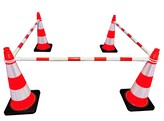Kegeltelescoop rood wit 120 - 200 cm uittrekbaar
