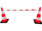 Kegeltelescoop rood wit 120 - 200 cm uittrekbaar
