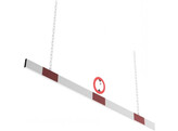 Hoogtebeperking alu profiel 2000 mm wit rood