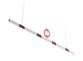 Hoogtebeperking alu profiel 3000 mm wit rood