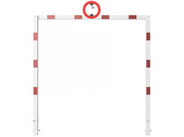 Hoogtebeperking 3 x 3 m  H  wit rood C29 beton