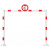 Hoogtebeperking 3 x 2 3 m  H  wit rood C29 voetplaat