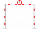 Hoogtebeperking 3 x 2 3 m  H  wit rood C29 voetplaat