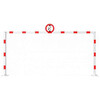 Hoogtebeperking 5 x 2 3 m  H  wit rood C29 voetplaat