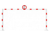 Hoogtebeperking 5 x 2 3 m  H  wit rood C29 voetplaat