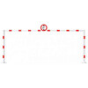 Hoogtebeperking 6 x 2 3 m  H  wit rood C29 voetplaat