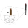 Diamantkoppaal zwart 1400 mm r/w bandjes