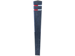 Diamantkoppaal zwart 1400 mm r/w bandjes