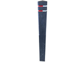 Diamantkoppaal zwart 1400 mm r/w bandjes