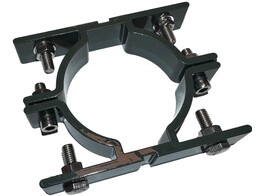 Beugel dubbel aluminium 76 mm RAL7043 verkeersgrijs