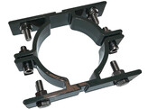 Beugel dubbel aluminium 76 mm RAL7043 verkeersgrijs