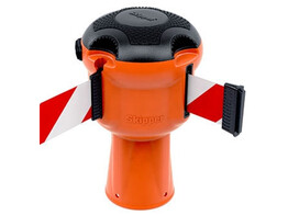 Skipper oranje met 9 m lint rood wit