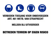 PP bord verboden toegang 4 picto