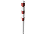 Paal vierkant 70 x 1300 mm wit rood betonneren ketting ogen