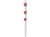 Paal rond 76 x 1400 mm rood wit betonneren ketting ogen