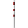Paal rond 60 x 1300 mm wit rood betonneren ketting ogen