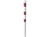 Paal rond 60 x 1300 mm wit rood betonneren ketting ogen