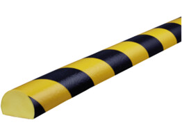 Wandbeschermer 40 x 1000 mm rond geel zwart