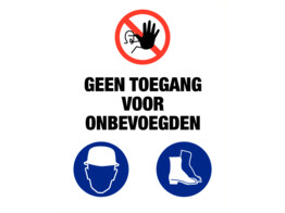 PP bord geen toegang 3 picto