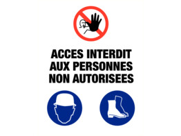 PP bord acces interdit 3 picto