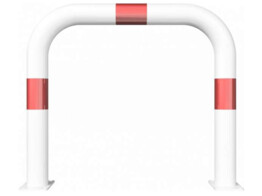 Beschermbeugel 65  H  x 75 cm rood wit voetplaat