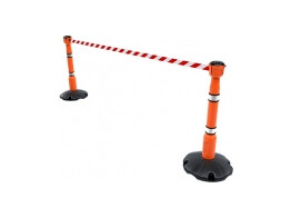 Skipper palenset 9 m oranje met rood wit lint