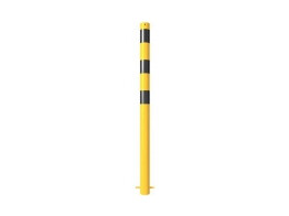 Stootpaal rond 76 x 1400 mm geel zwart betonneren