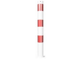 Stootpaal rond 89 x 900 mm wit rood voetplaat