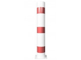 Stootpaal rond 152 x 1000 mm rood wit voetplaat