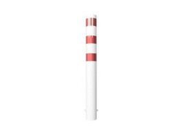 Stootpaal rond 152 x 1500 mm wit rood betonneren