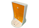 PVC separator reflector 85 x 150 mm oranje wit